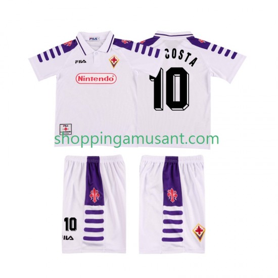 Maillot de Foot Fiorentina RUI COSTA 10 Rétro Enfant Extérieur 1999 1998 Manche Courte