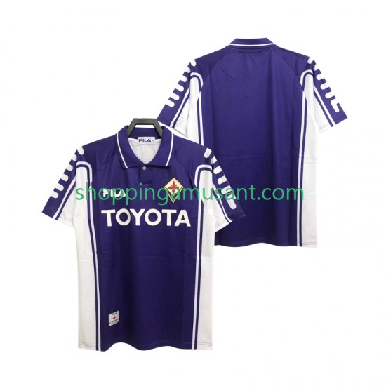 Maillot de Foot Fiorentina 2000 Rétro Homme Domicile 1999 Manche Courte