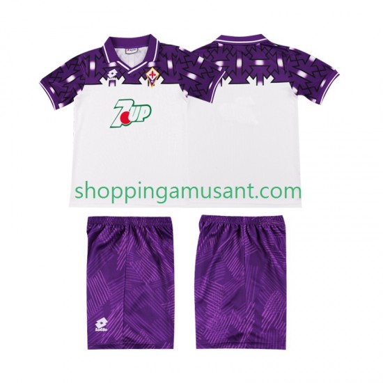 Maillot de Foot Fiorentina 1992 1993 Rétro Enfant Extérieur Manche Courte