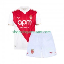 Maillot de Foot AS Monaco Enfant Domicile 2025-2026 Manche Courte