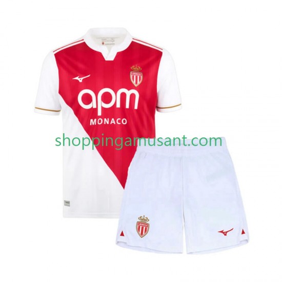 Maillot de Foot AS Monaco Enfant Domicile 2025-2026 Manche Courte