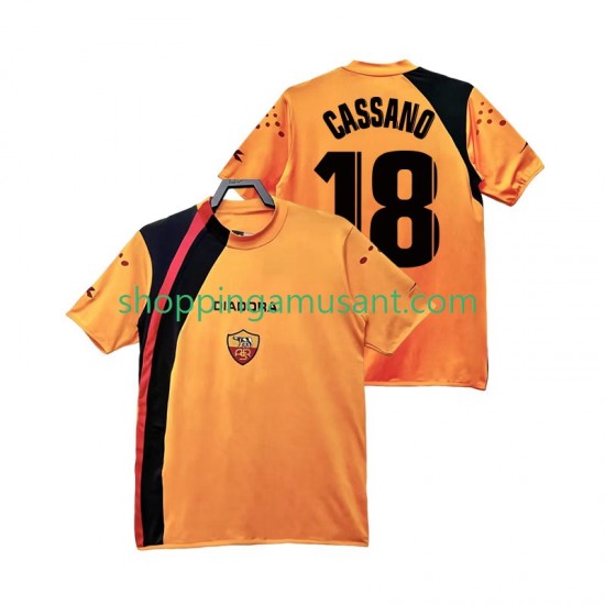 Maillot de Foot AS Rome CASSANO 18 2005 Rétro Homme Domicile 2006 Manche Courte
