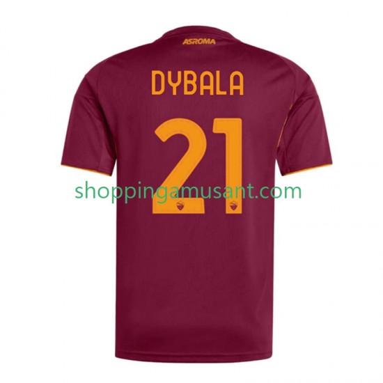 Maillot de Foot AS Rome Dybala 21 Homme Domicile 2025-2026 Manche Courte