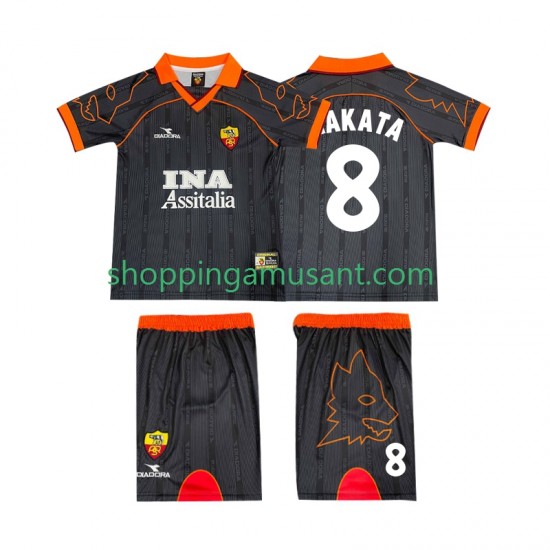 Maillot de Foot AS Rome NAKATA 8 2000 Rétro Enfant Extérieur 1999 Manche Courte