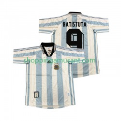 Maillot de Foot Argentine BATISUTA 9 Rétro Homme Domicile 1998 Manche Courte