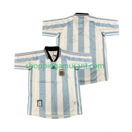 Maillot de Foot Argentine Rétro Homme Domicile 1998 Manche Courte