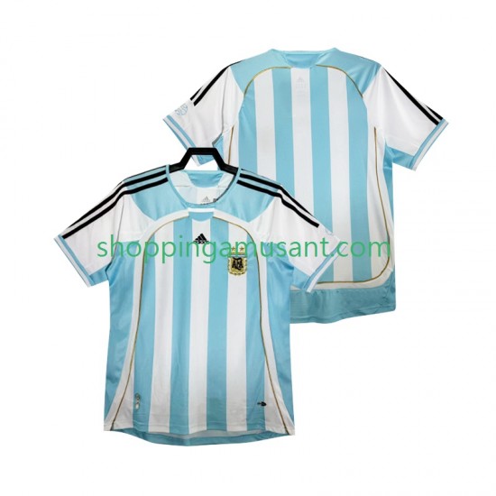Maillot de Foot Argentine 2014 Rétro Homme Domicile Manche Courte