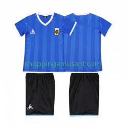 Maillot de Foot Argentine 1986 Rétro Enfant Extérieur Manche Courte