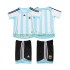 Maillot de Foot Argentine 2007 Rétro Enfant Domicile 2006 Manche Courte