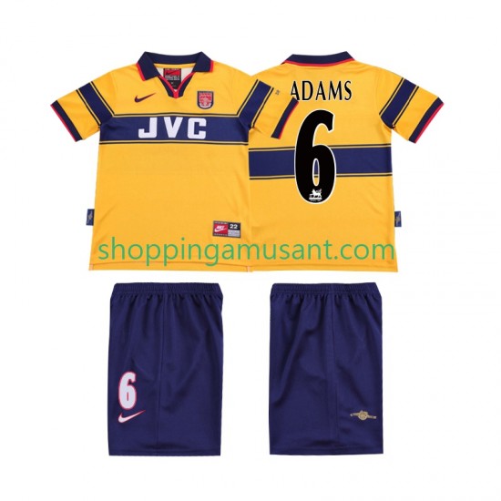 Maillot de Foot Arsenal ADAMS 6 1997 Rétro Enfant Extérieur 1999 Manche Courte