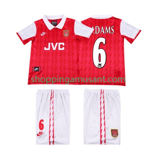 Maillot de Foot Arsenal ADAMS 6 1996 Rétro Enfant Domicile 1994 Manche Courte