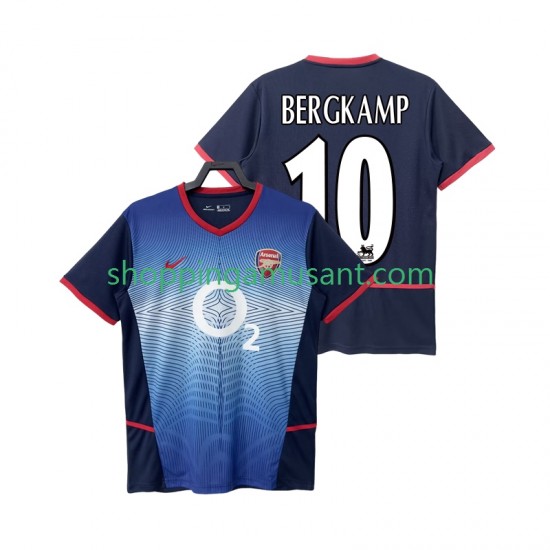 Maillot de Foot Arsenal BERGKAMP 10 Rétro Homme Extérieur 2004 2002 Manche Courte