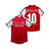 Maillot de Foot Arsenal BERGKAMP 10 2001 Rétro Homme Domicile 2002 Manche Courte
