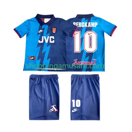 Maillot de Foot Arsenal BERGKAMP 10 1995 1996 Rétro Enfant Extérieur Manche Courte