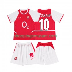 Maillot de Foot Arsenal BERGKAMP 10 2003 Rétro Enfant Domicile 2002 Manche Courte