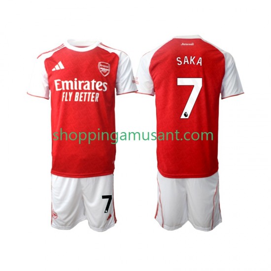 Maillot de Foot Arsenal Bukayo Saka 7 Enfant Domicile 2025-2026 Manche Courte