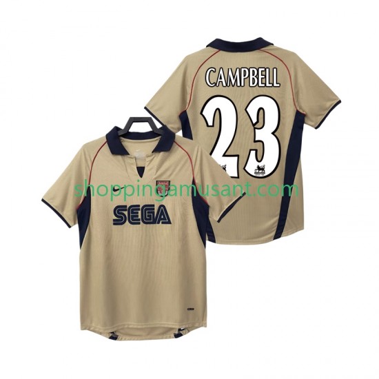 Maillot de Foot Arsenal CAMPBELL 23 2001 Rétro Homme Extérieur 2002 Manche Courte