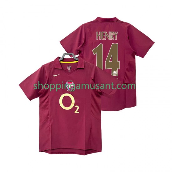 Maillot de Foot Arsenal Henry 14 2005 Rétro Homme Domicile 2006 Manche Courte