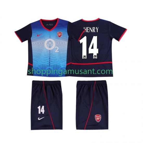 Maillot de Foot Arsenal Thierry Henry 14 Rétro Enfant Extérieur 2004 2002 Manche Courte