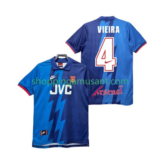 Maillot de Foot Arsenal VIEIRA 4 1995 1996 Rétro Homme Extérieur Manche Courte