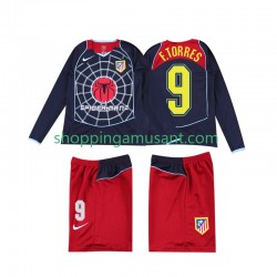 Maillot de Foot Atlético Madrid F TORRES 9 2005 Rétro Enfant Extérieur 2004 Manche Longue