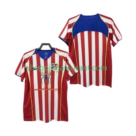 Maillot de Foot Atlético Madrid 2005 Rétro Homme Domicile 2004 Manche Courte