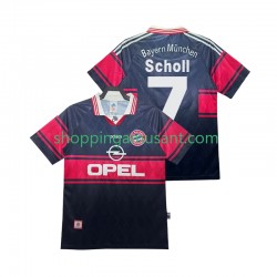 Maillot de Foot Bayern Munich Scholl 7 1997 Rétro Homme Domicile 1999 Manche Courte