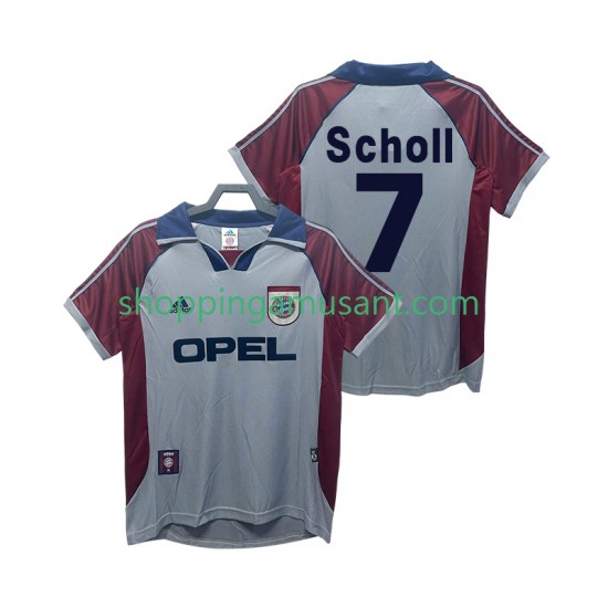 Maillot de Foot Bayern Munich Scholl 7 Rétro Homme Neutre 1999 1998 Manche Courte