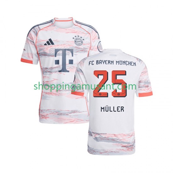 Maillot de Foot Bayern Munich Thomas Muller 25 Homme Extérieur 2025-2026 Manche Courte