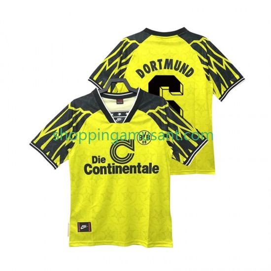 Maillot de Foot Borussia Dortmund SAMMER 6 1995 Rétro Homme Domicile 1994 Manche Courte