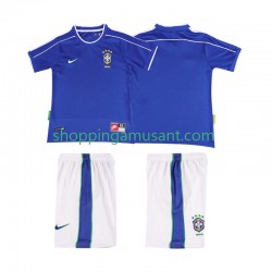 Maillot de Foot Brésil Rétro Enfant Extérieur 1998 Manche Courte