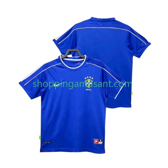 Maillot de Foot Brésil Rétro Homme Extérieur 1998 Manche Courte