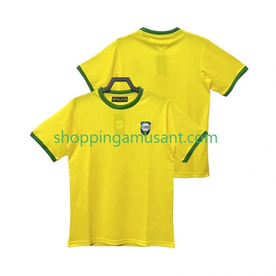Maillot de Foot Brésil 1970 Rétro Homme Domicile Manche Courte