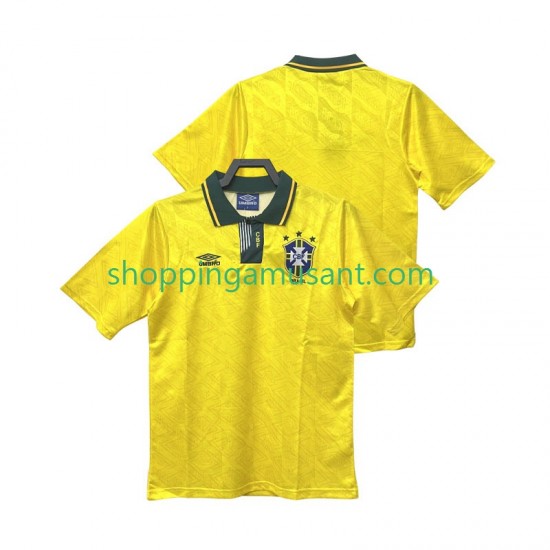 Maillot de Foot Brésil 1991 1993 Rétro Homme Domicile Manche Courte