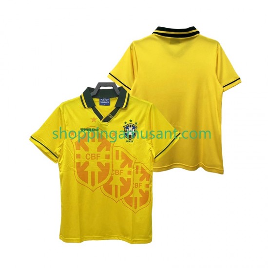 Maillot de Foot Brésil Rétro Homme Domicile 1994 Manche Courte
