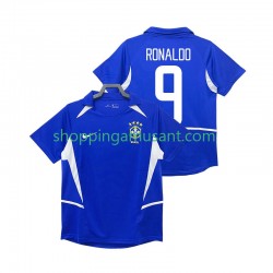 Maillot de Foot Brésil Ronaldo 9 Rétro Homme Extérieur 2002 Manche Courte