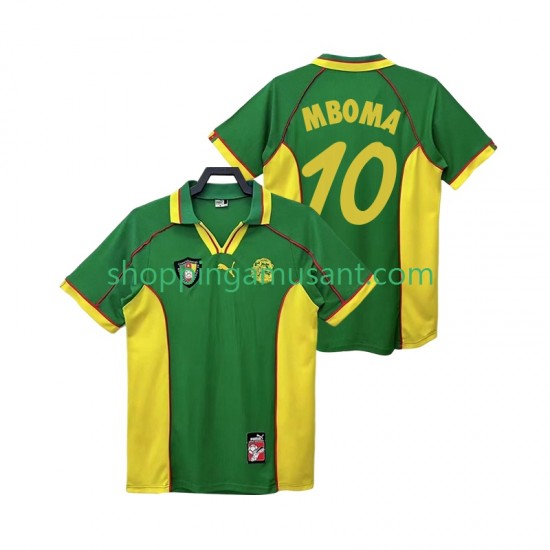 Maillot de Foot Cameroun MBOBA 10 Rétro Homme Domicile 1998 Manche Courte