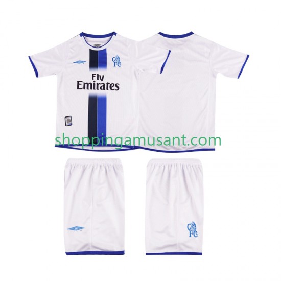 Maillot de Foot Chelsea 2003 Rétro Enfant Extérieur 2004 Manche Courte
