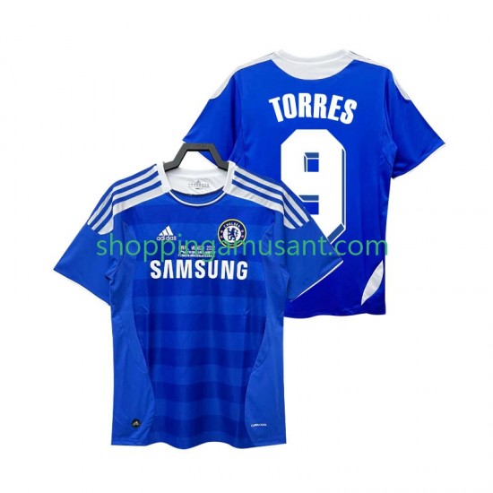 Maillot de Foot Chelsea Torres 9 2012 Rétro Homme Domicile 2011 Manche Courte
