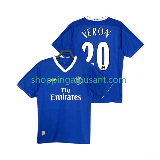 Maillot de Foot Chelsea VERON 20 2003 2005 Rétro Homme Domicile Manche Courte