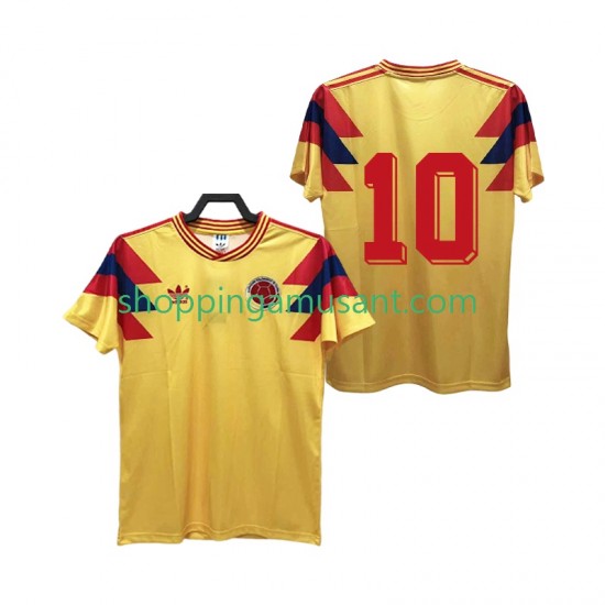 Maillot de Foot Colombie 10 1990 Rétro Homme Domicile Manche Courte