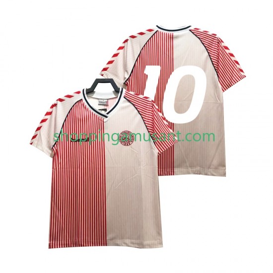 Maillot de Foot Danemark 1986 Rétro Homme Domicile Manche Courte