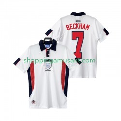 Maillot de Foot Angleterre BECKHAM 7 Rétro Homme Domicile 1998 Manche Courte