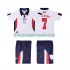 Maillot de Foot Angleterre Beckham 7 Rétro Enfant Domicile 1998 Manche Courte