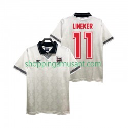 Maillot de Foot Angleterre LINEKER 11 1990 Rétro Homme Domicile Manche Courte