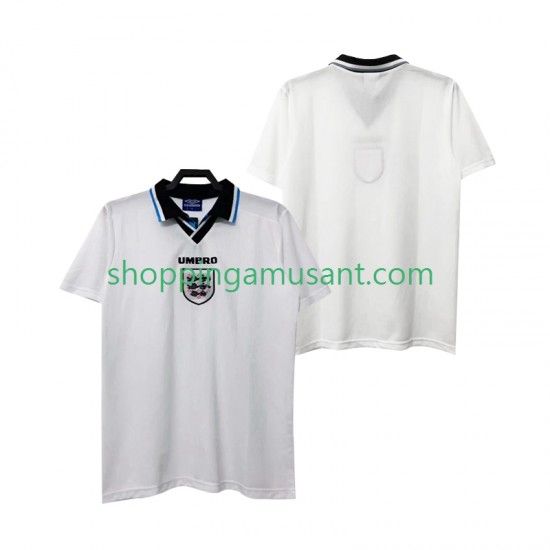 Maillot de Foot Angleterre 1996 Rétro Homme Domicile Manche Courte