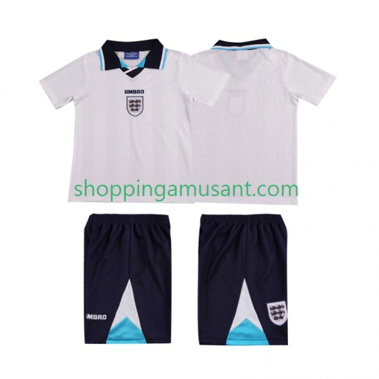 Maillot de Foot Angleterre 1996 Rétro Enfant Domicile Manche Courte