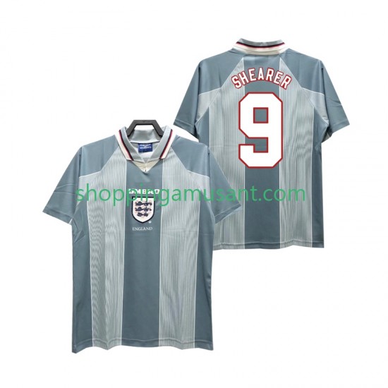 Maillot de Foot Angleterre SHEARER 9 1996 Rétro Homme Extérieur Manche Courte