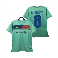 Maillot de Foot FC Barcelone A INIESTA 8 Rétro Homme Extérieur 2011 2010 Manche Courte