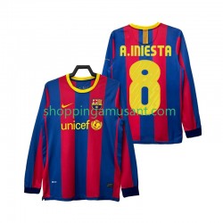 Maillot de Foot FC Barcelone A INIESTA 8 Rétro Homme Domicile 2011 2010 Manche Longue